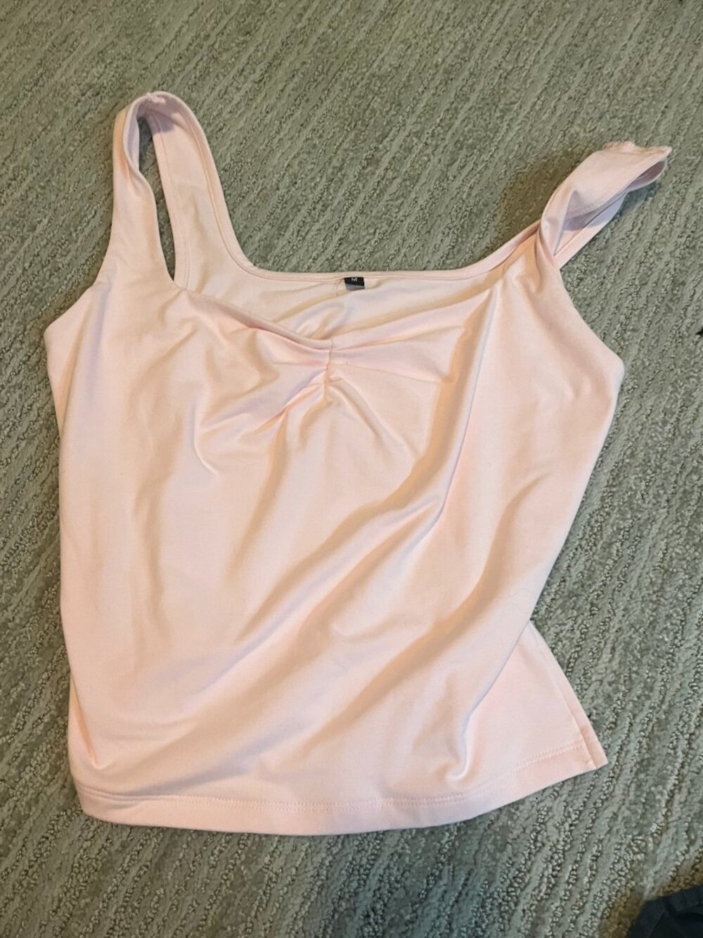 White Fox Light Pink Tank Top Size M
